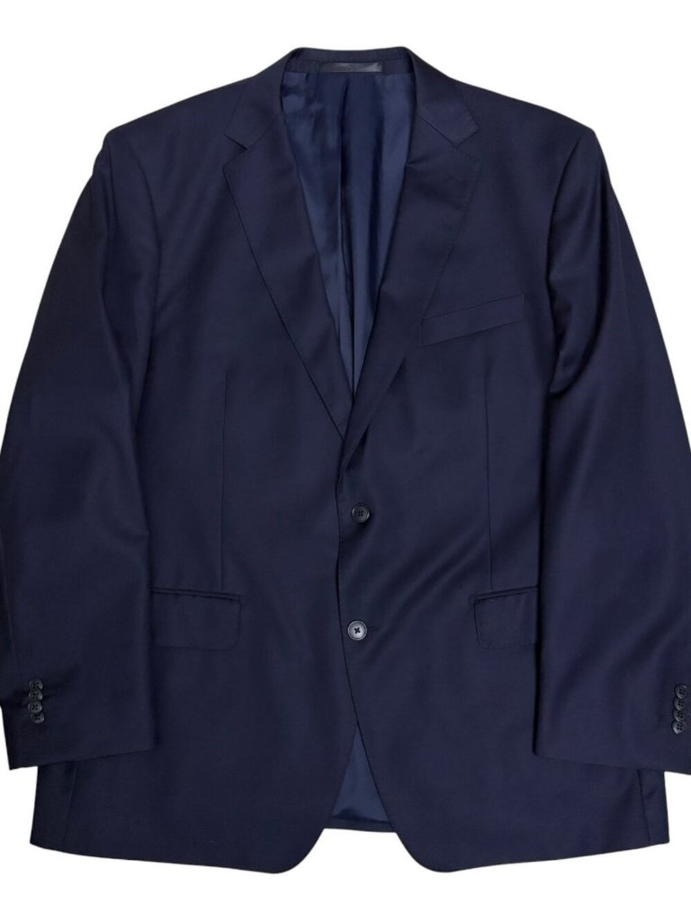 BETENLY Blazer Business Casual Luxury WOOL Blue Sport Coat Jacket Mens 44R (L)